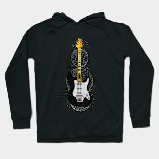 3 line ball and gold guitar Hoodie